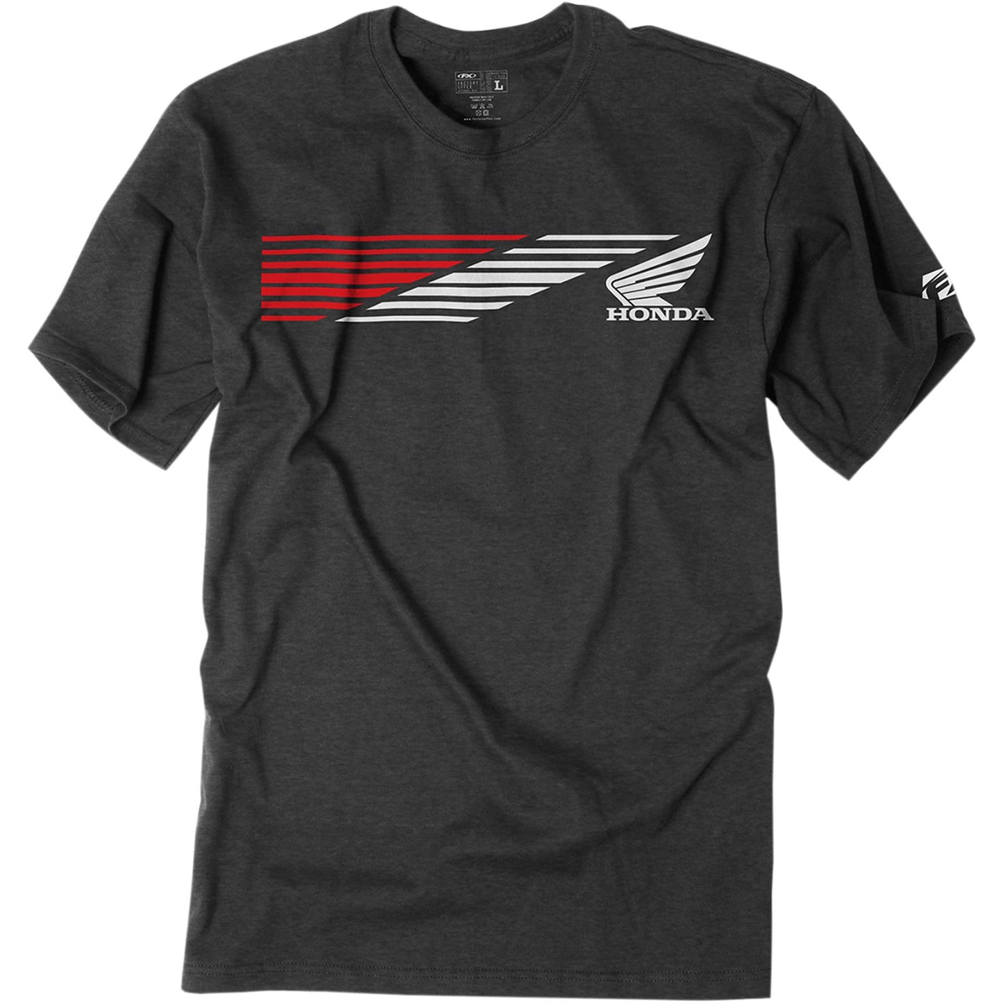 Factory Effex Honda Speed T-Shirt - Heather Charcoal - Medium 19-87302_385423