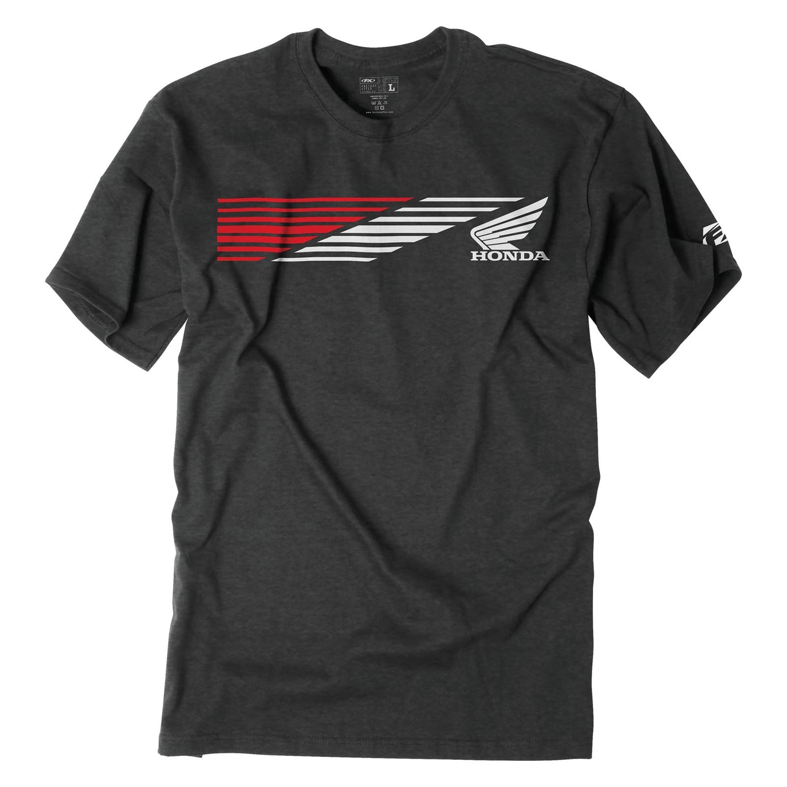 Factory Effex Honda Speed T-Shirt - Heather Charcoal - Medium 19-87302_561783