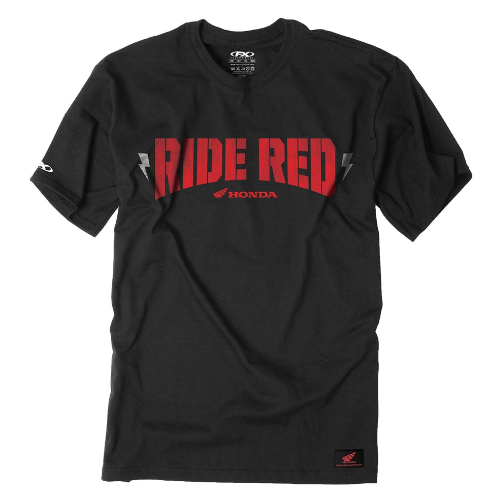 Factory Effex Honda Ride Red Bolt T-Shirt - Black - XL 16-88324_561797