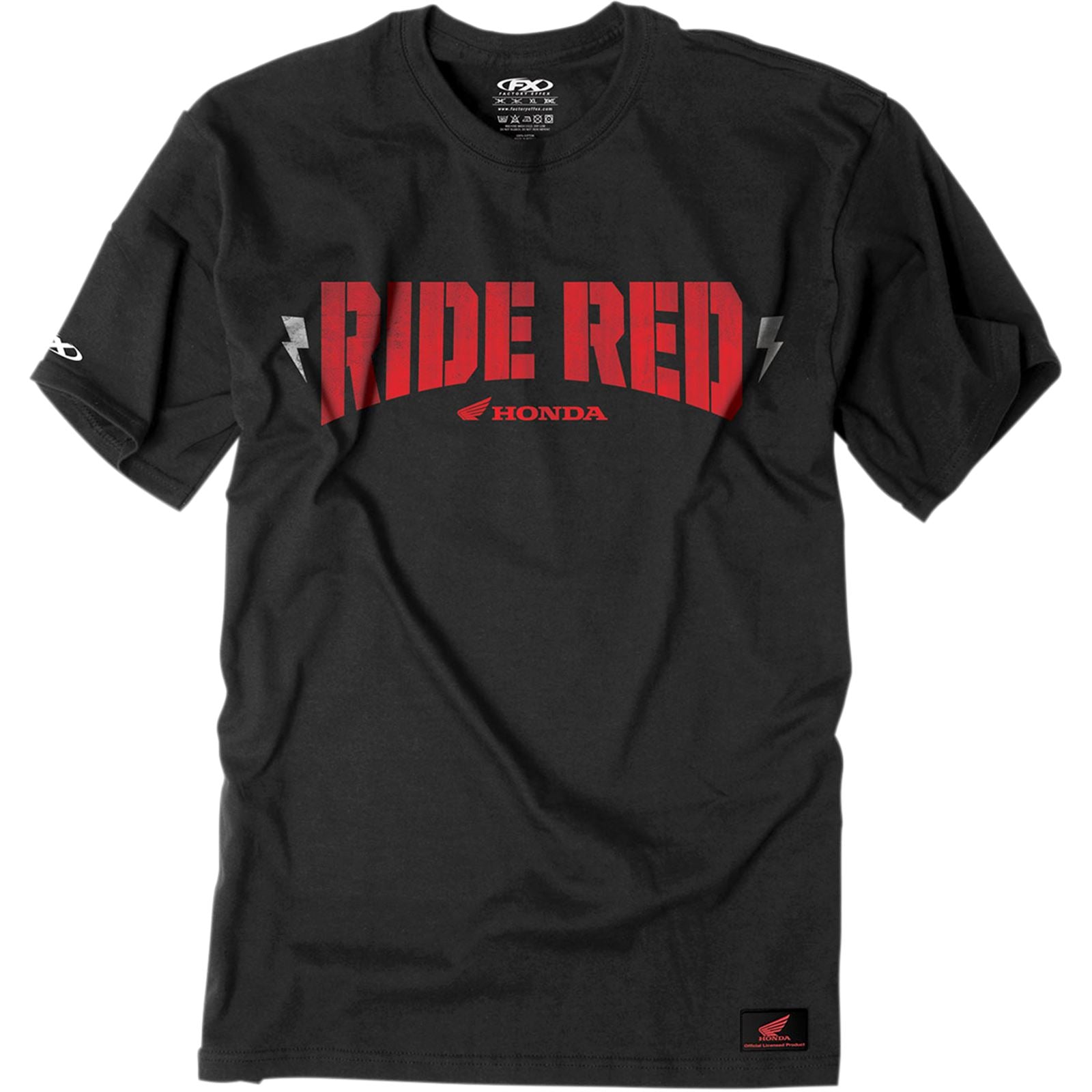 Factory Effex Honda Ride Red Bolt T-Shirt - Black - 2XL 16-88326_385330