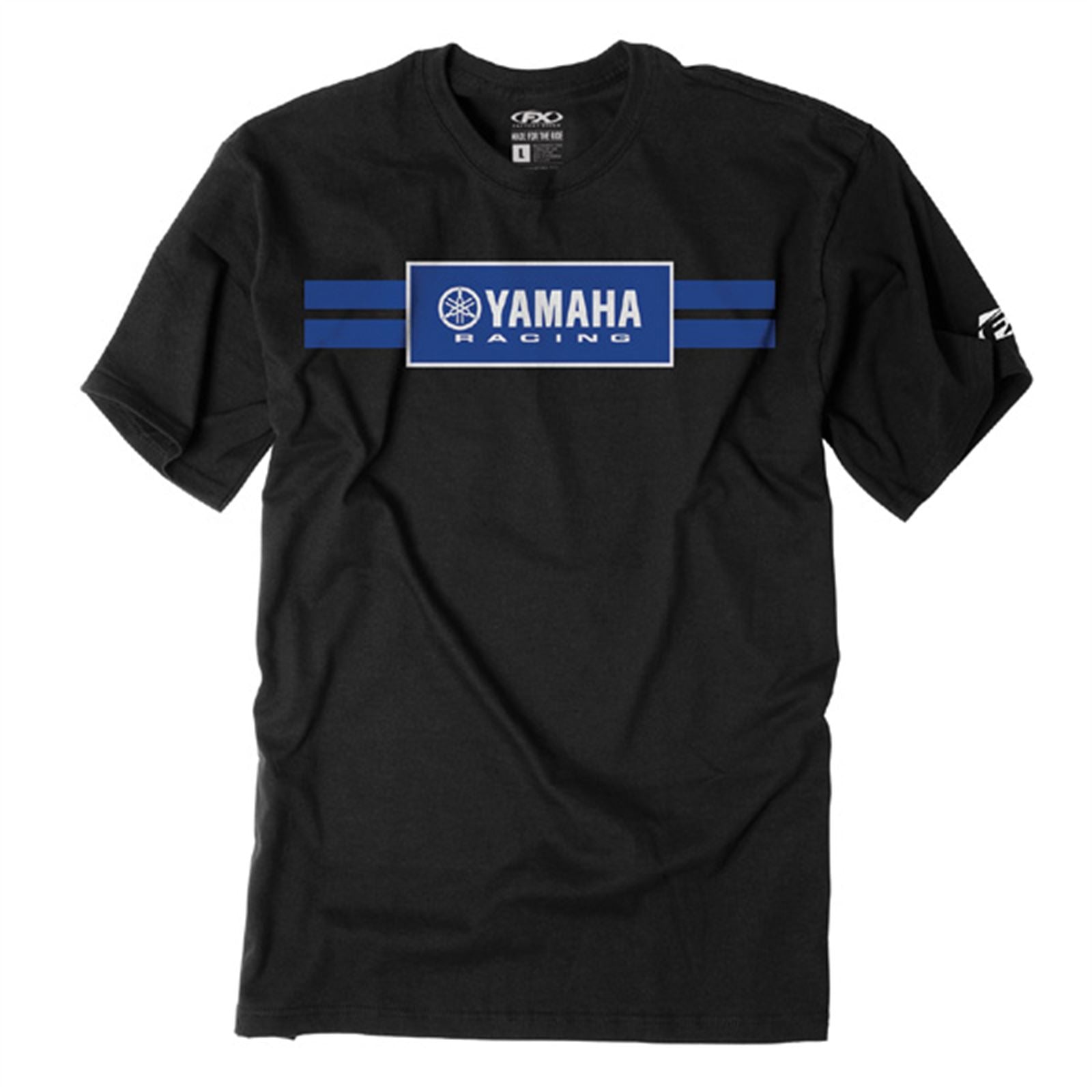 Factory Effex Yamaha Racing Stripe Tee Shirt - Black - Large 19-87204_561820