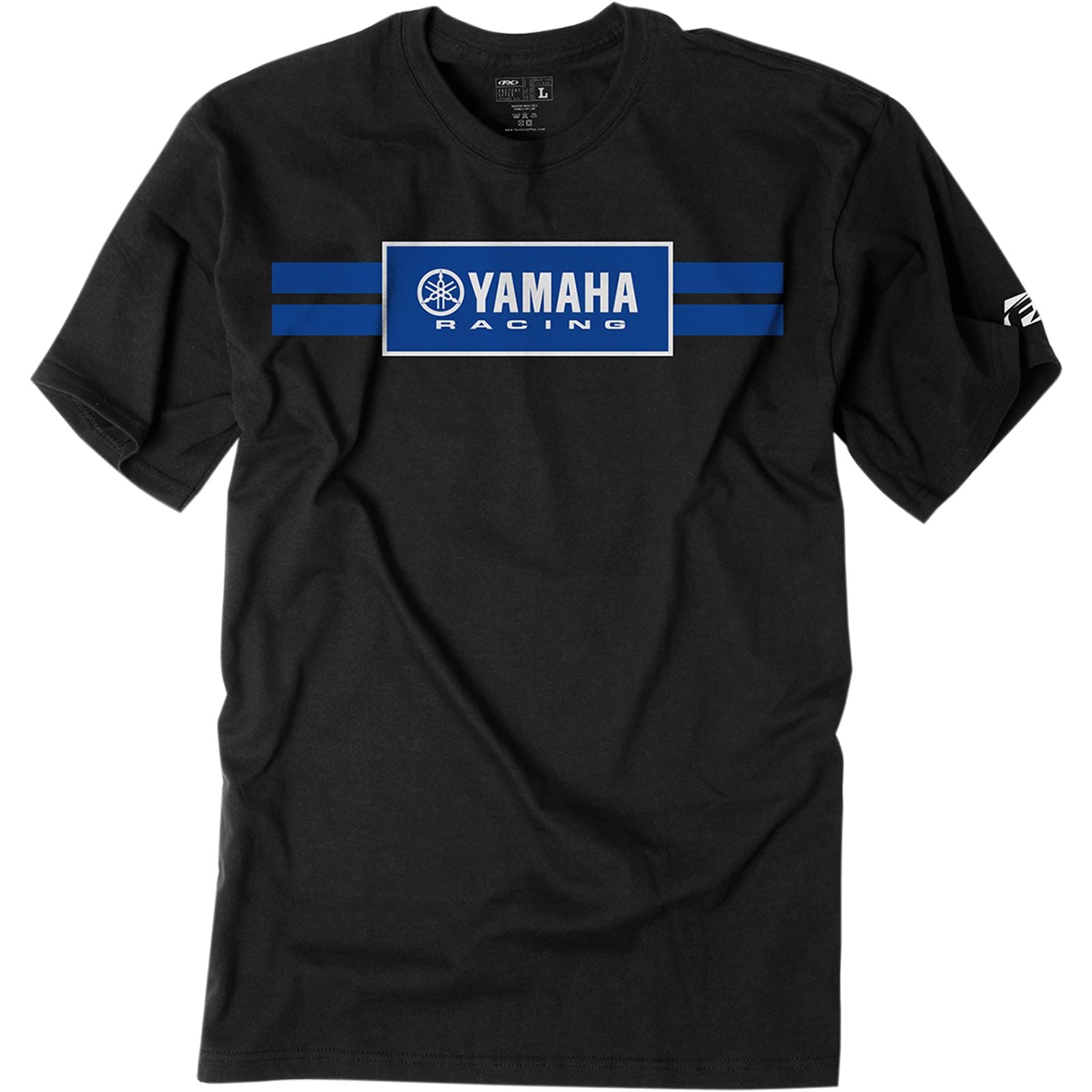 Factory Effex Yamaha Racing Stripe Tee Shirt - Black - 2X-Large 19-87208_385430