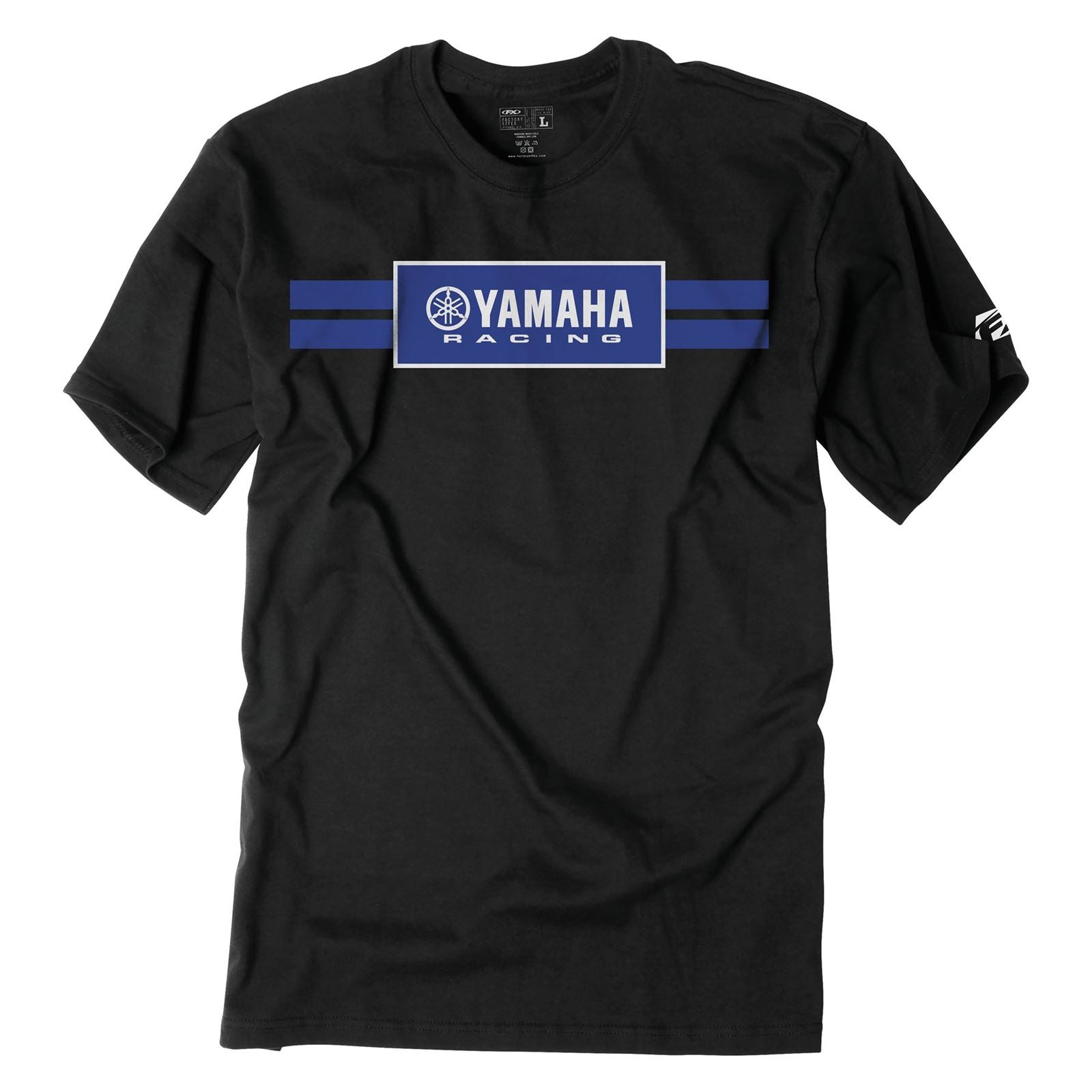 Factory Effex Yamaha Racing Stripe Tee Shirt - Black - 2X-Large 19-87208_561823