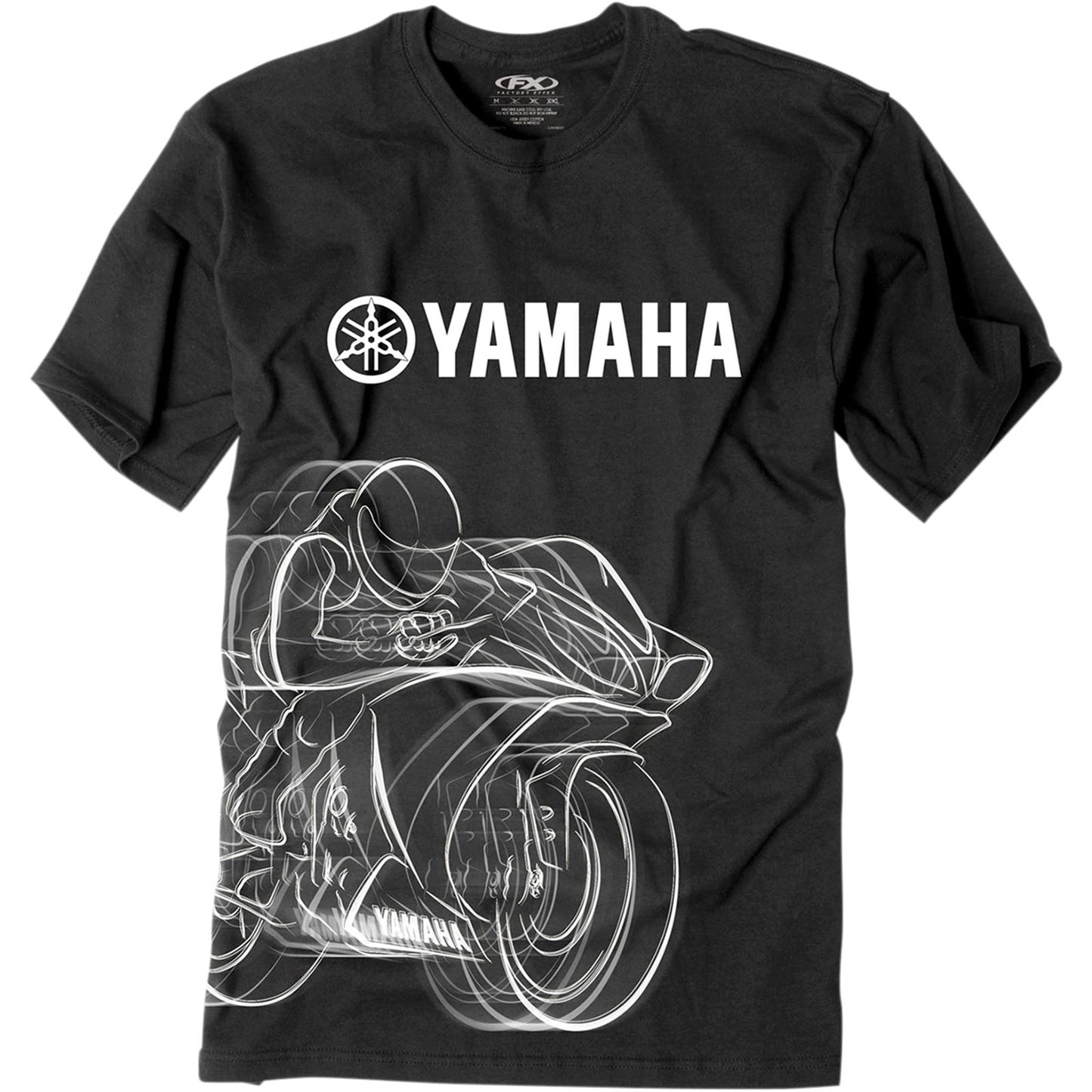 Factory Effex Yamaha R1 Tee Shirt -  Black -  Large 16-88282_385312