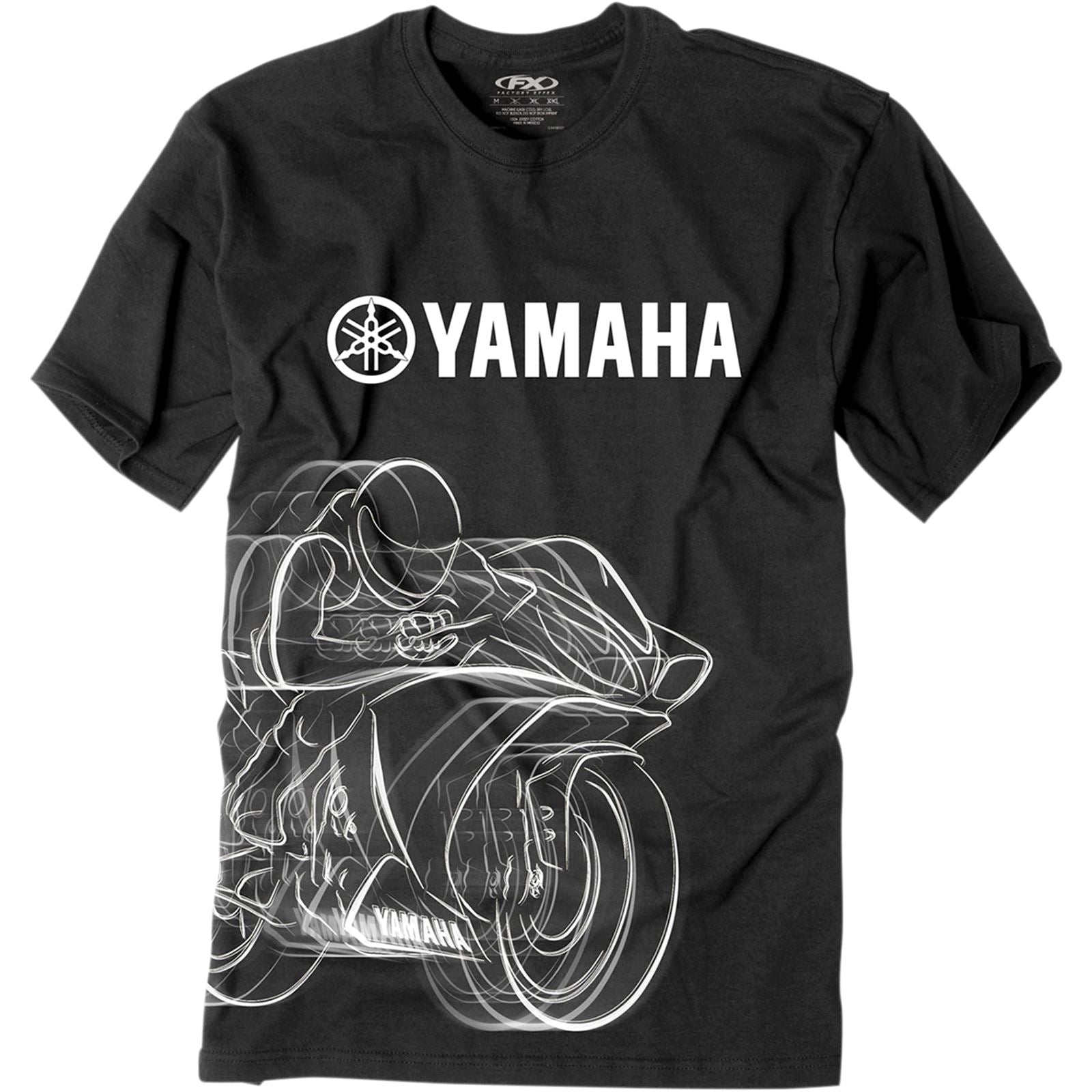 Factory Effex Yamaha R1 Tee Shirt -  Black -  Large 16-88282_385312