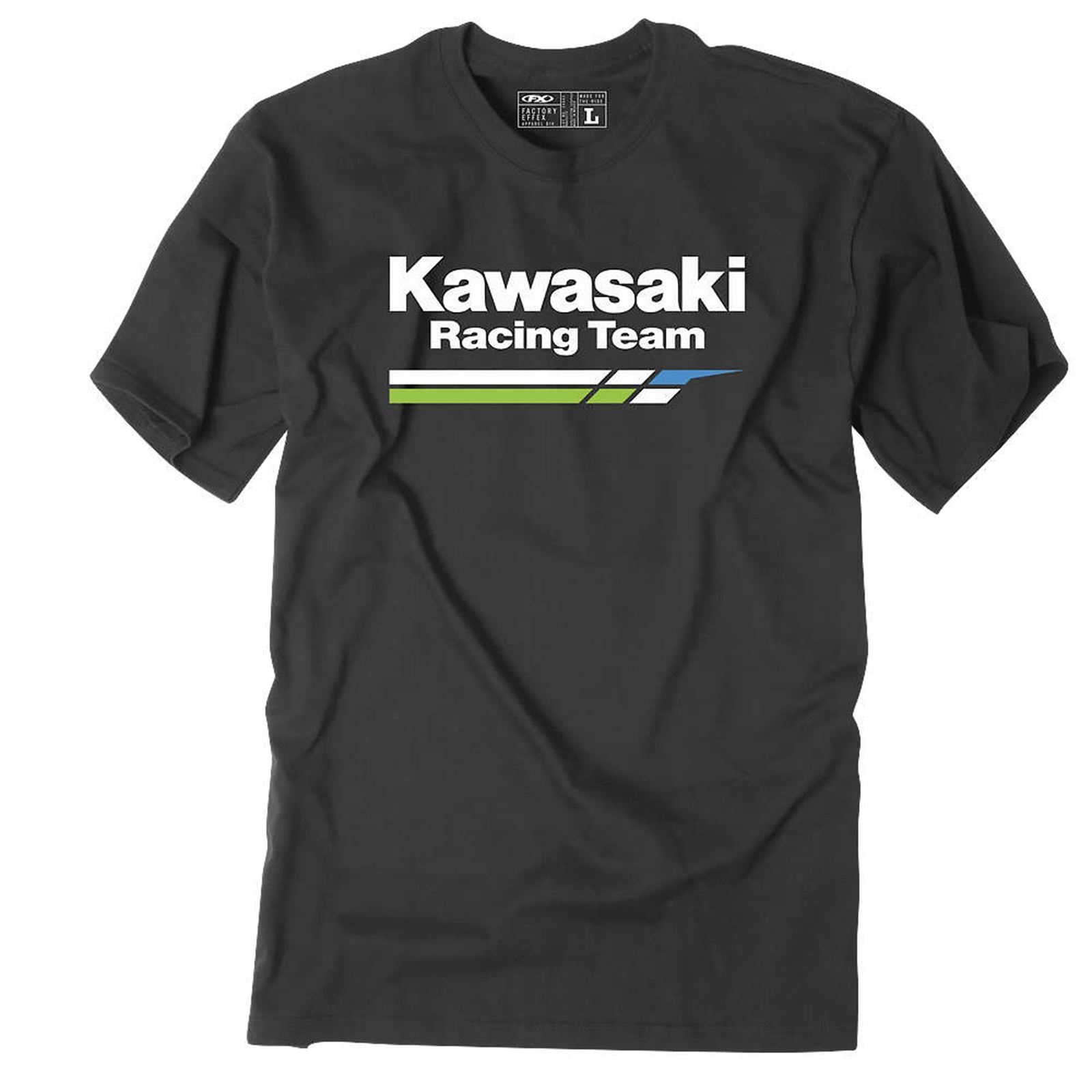Factory Effex Kawasaki Racing Tee Shirt - Black - Medium 18-87102_117072