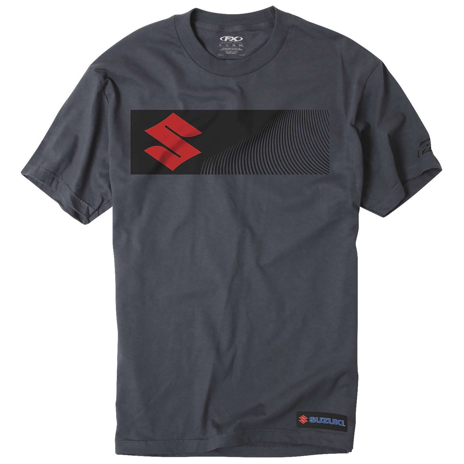Factory Effex Suzuki S-Bar Tee Shirt - Charcoal - Medium [MPN: 16-88420]_117084