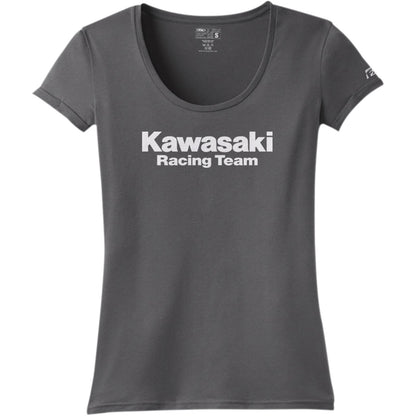 Factory Effex Women's Kawasaki Racing Tee Shirt - Charcoal - Medium 18-87152_385571