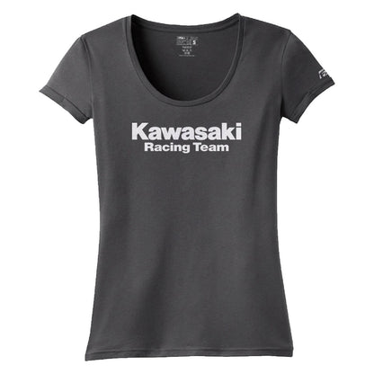 Factory Effex Women's Kawasaki Racing Tee Shirt - Charcoal - Medium 18-87152_561933