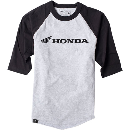 Factory Effex Honda Baseball Tee Shirt - Grey/Black X-Large 17-87326_385409