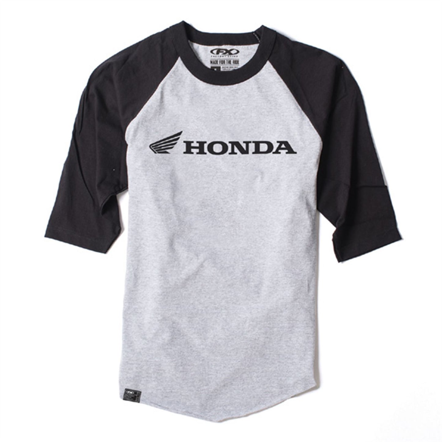 Factory Effex Honda Baseball Tee Shirt - Grey/Black X-Large 17-87326_562004