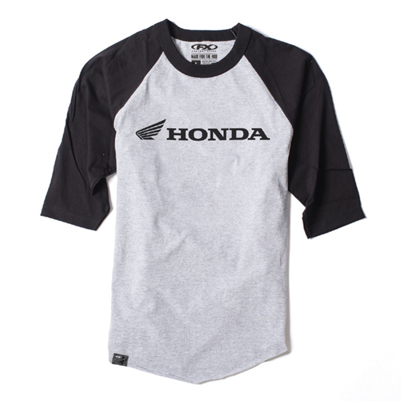 Factory Effex Honda Baseball Tee Shirt - Grey/Black X-Large 17-87326_562004