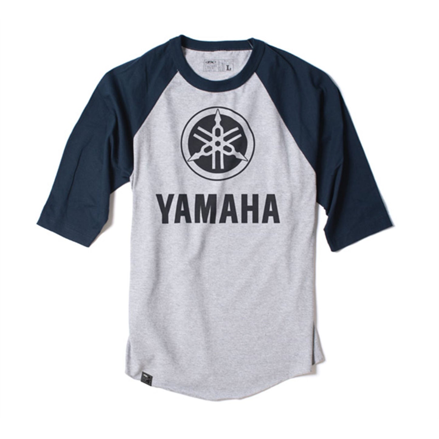 Factory Effex Yamaha Baseball Tee Shirt - Grey/Blue X-Large 17-87226_562014