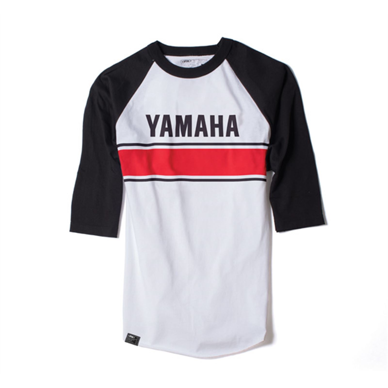 Factory Effex Yamaha Vintage Baseball Tee Shirt - White/Black - Medium 17-87232_562016