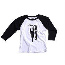 Factory Effex Kawasaki Bike Youth Baseball Shirt - Black/White X-Large 21-83116_562095