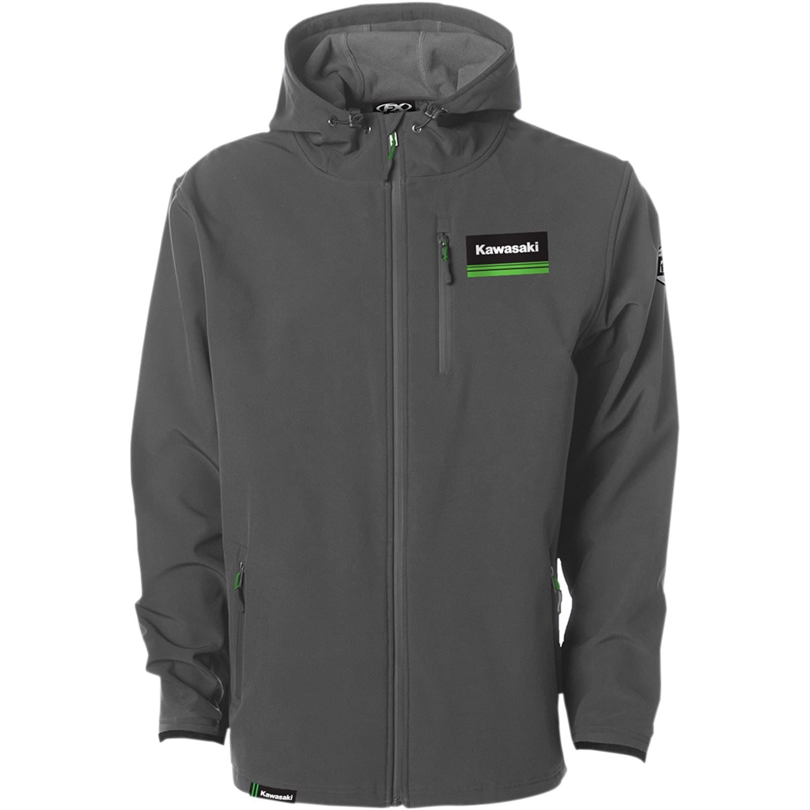 Factory Effex Kawasaki Track Jacket - Grey - Medium OPEN BOX [MPN: 22-85112]_1546979