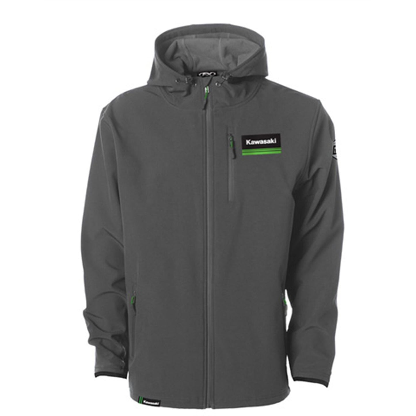 Factory Effex Kawasaki Track Jacket - Grey X-Large 22-85116_562118