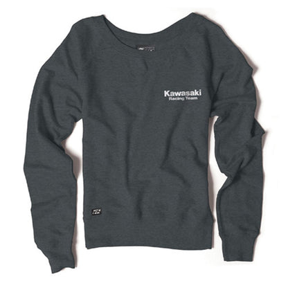 Factory Effex Women's Kawasaki Crewneck Sweatshirt - Charcoal - Medium 22-88122_562177