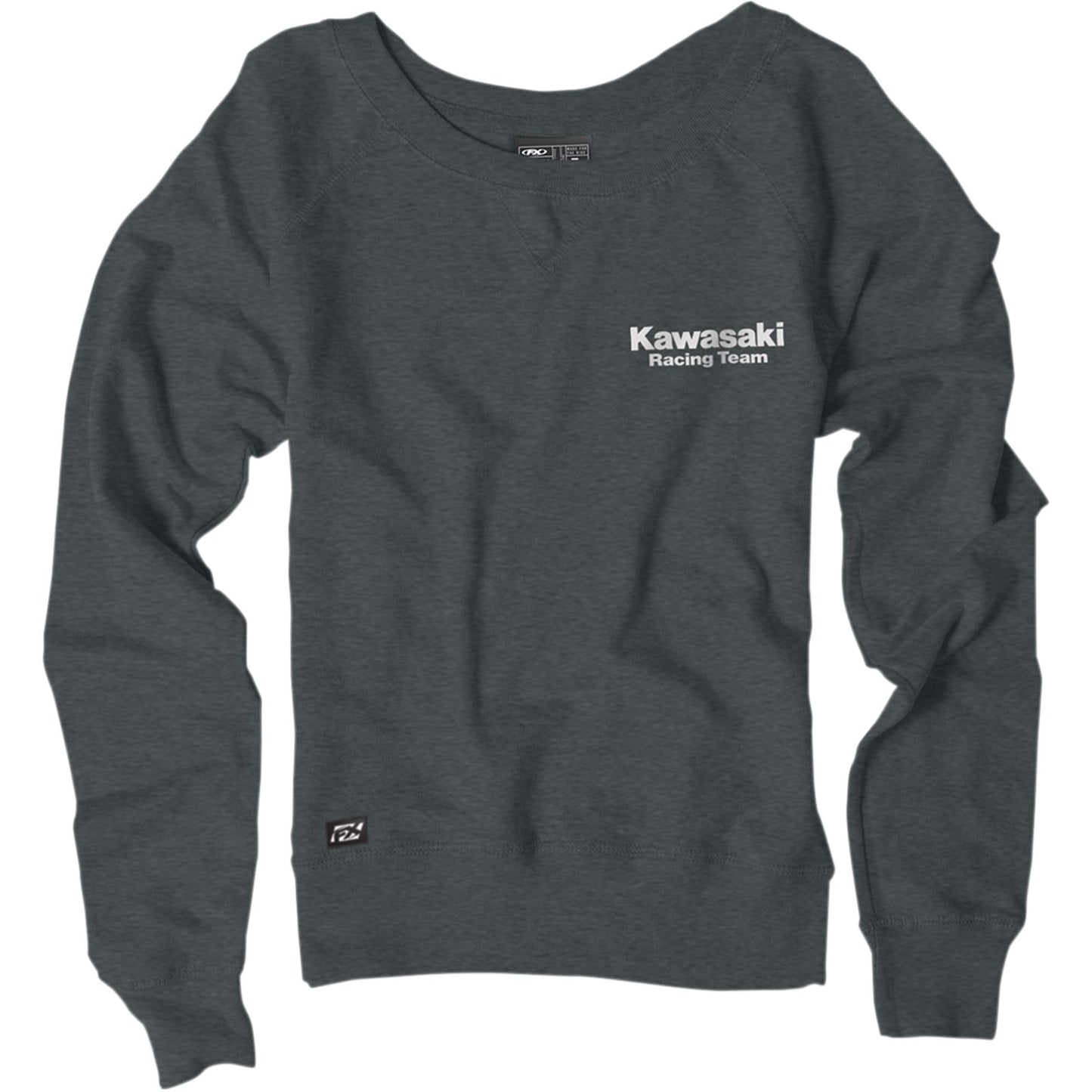 Factory Effex Women's Kawasaki Crewneck Sweatshirt - Charcoal X-Large 22-88126_385946