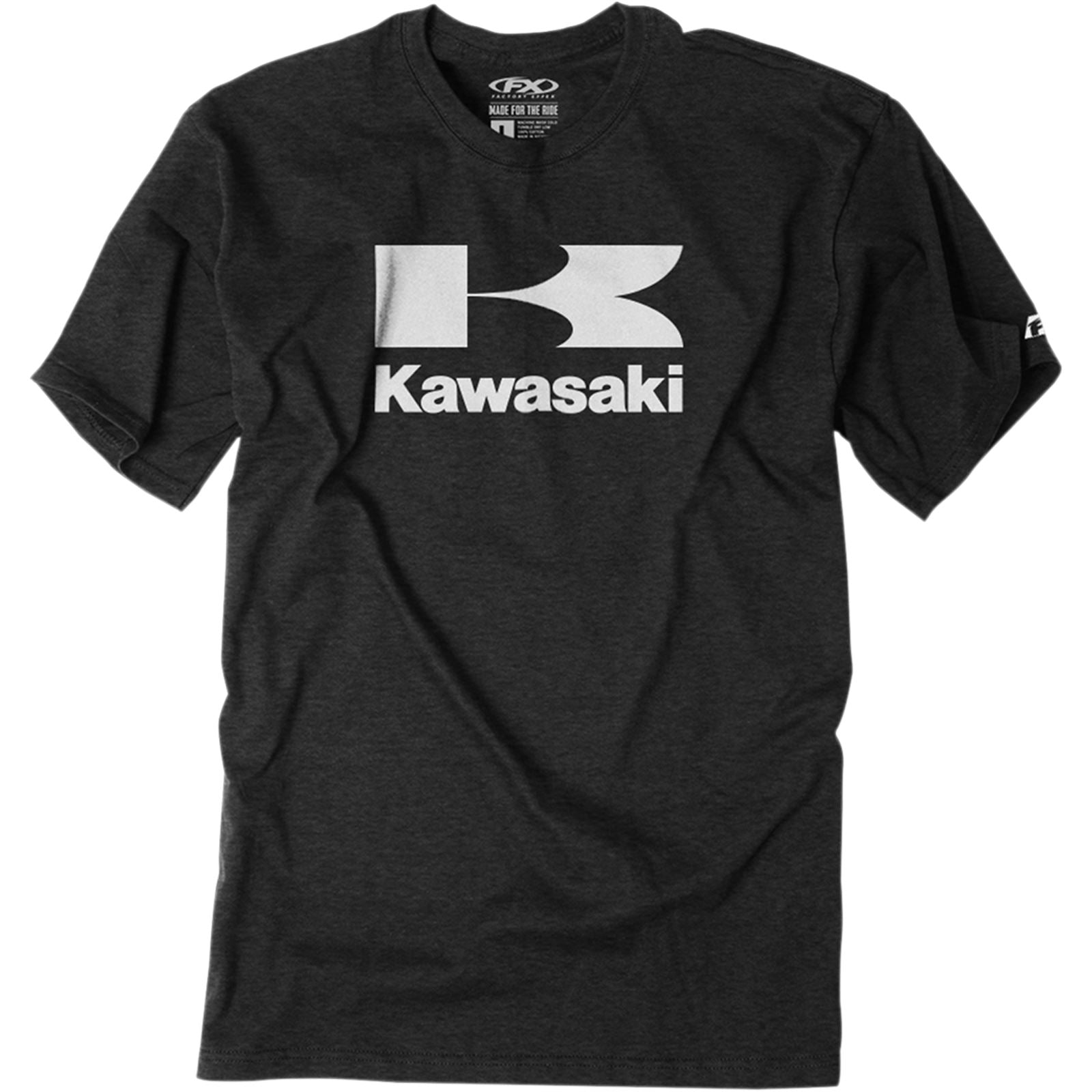 Factory Effex Kawasaki Flying-K Tee Shirt - Charcoal - Medium 22-87112_385502