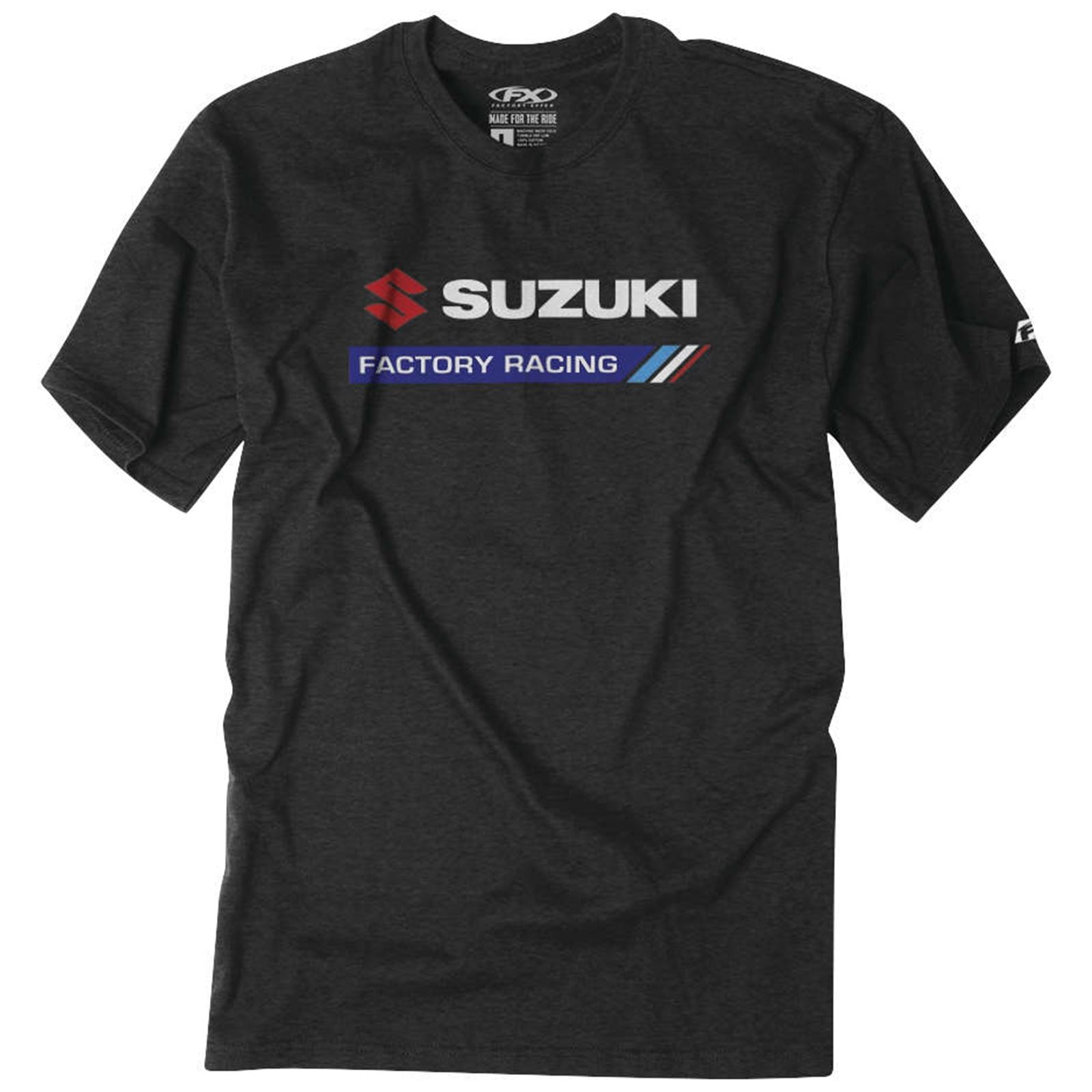 Factory Effex Suzuki Factory Racing Tee Shirt - Black - Medium 22-87402_117234
