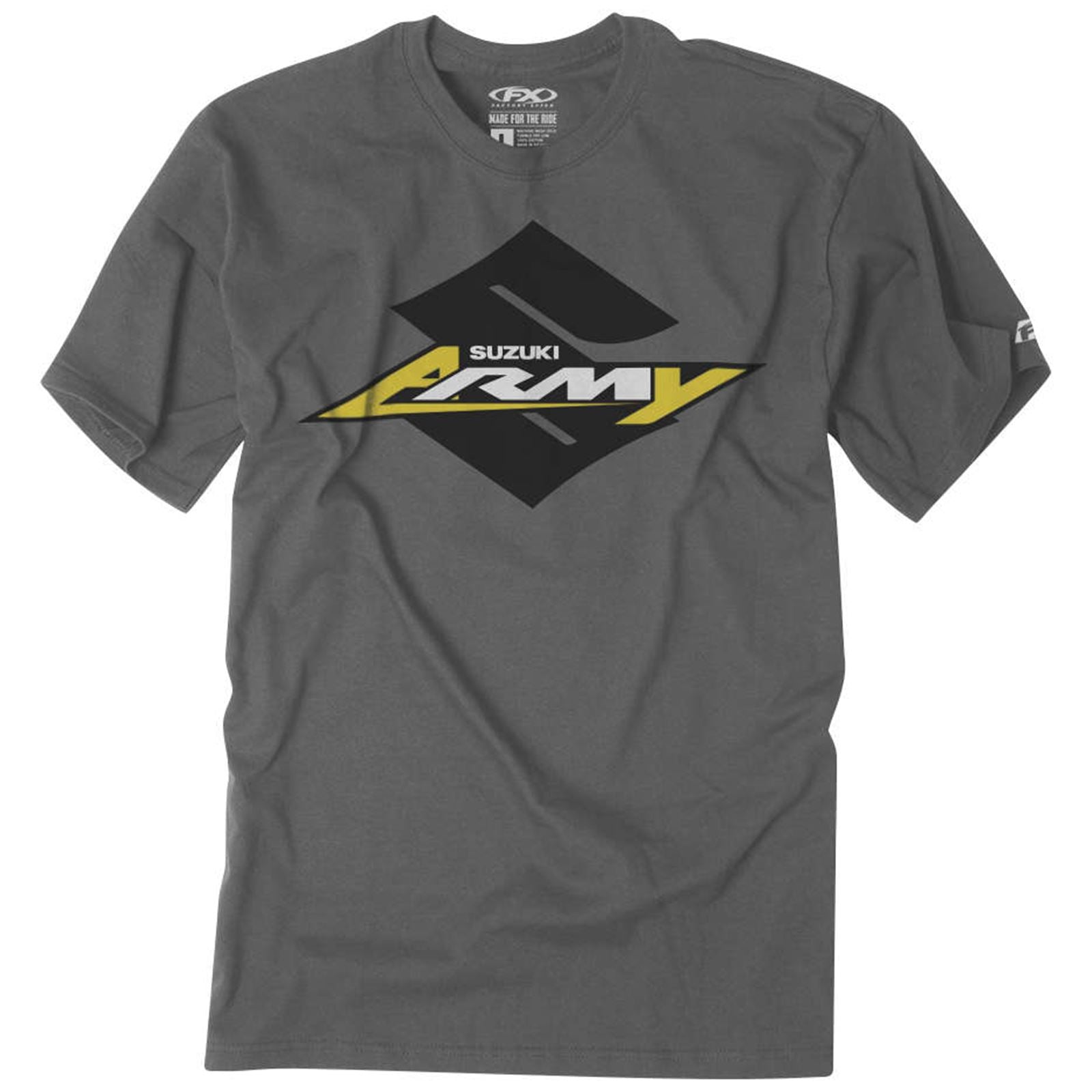 Factory Effex Youth Suzuki Tee Shirt - Charcoal - Small 22-83400_117248