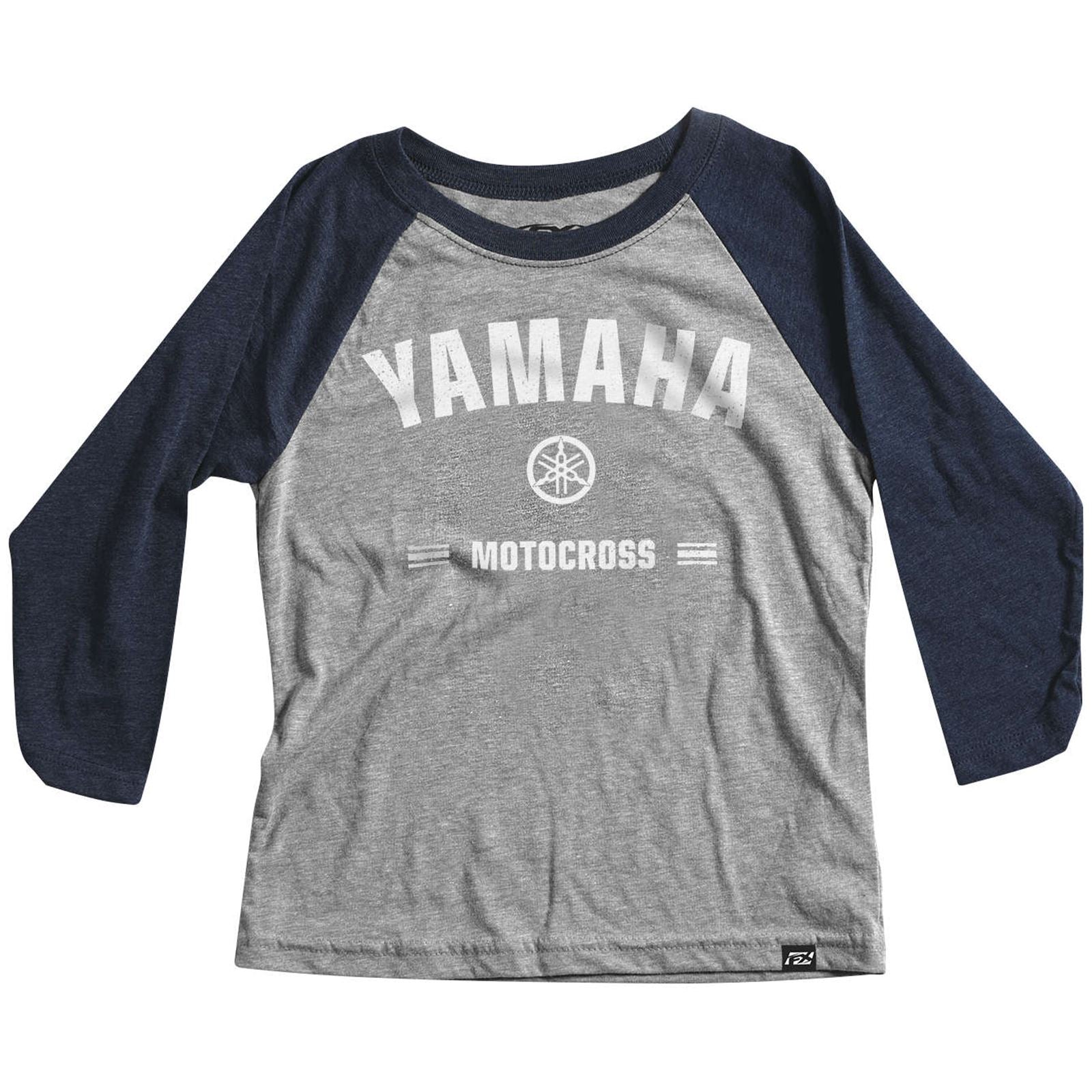 Factory Effex Yamaha Speedy Youth Baseball Shirt, Navy/Heather/Grey, X-Large 22-83216_512985