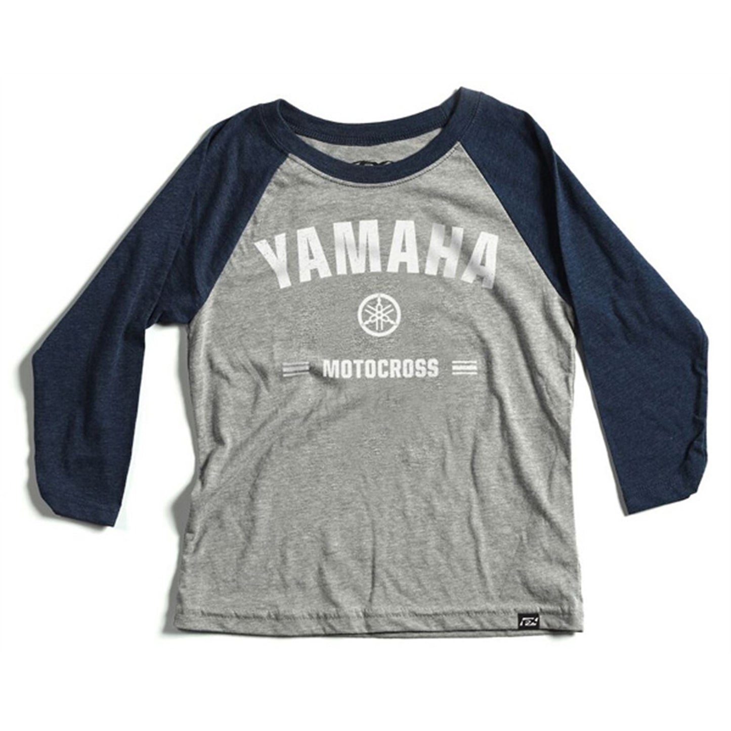 Factory Effex Yamaha Speedy Youth Baseball Shirt, Navy/Heather/Grey, Small 22-83210_562330