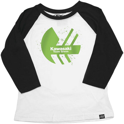 Factory Effex Kawasaki Cased Youth Baseball Shirt Black/White, Small 22-83110_117251