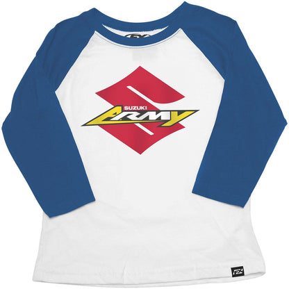 Factory Effex Suzuki Army Youth Baseball Shirt - Royal/White - Youth Small 22-83410_117252