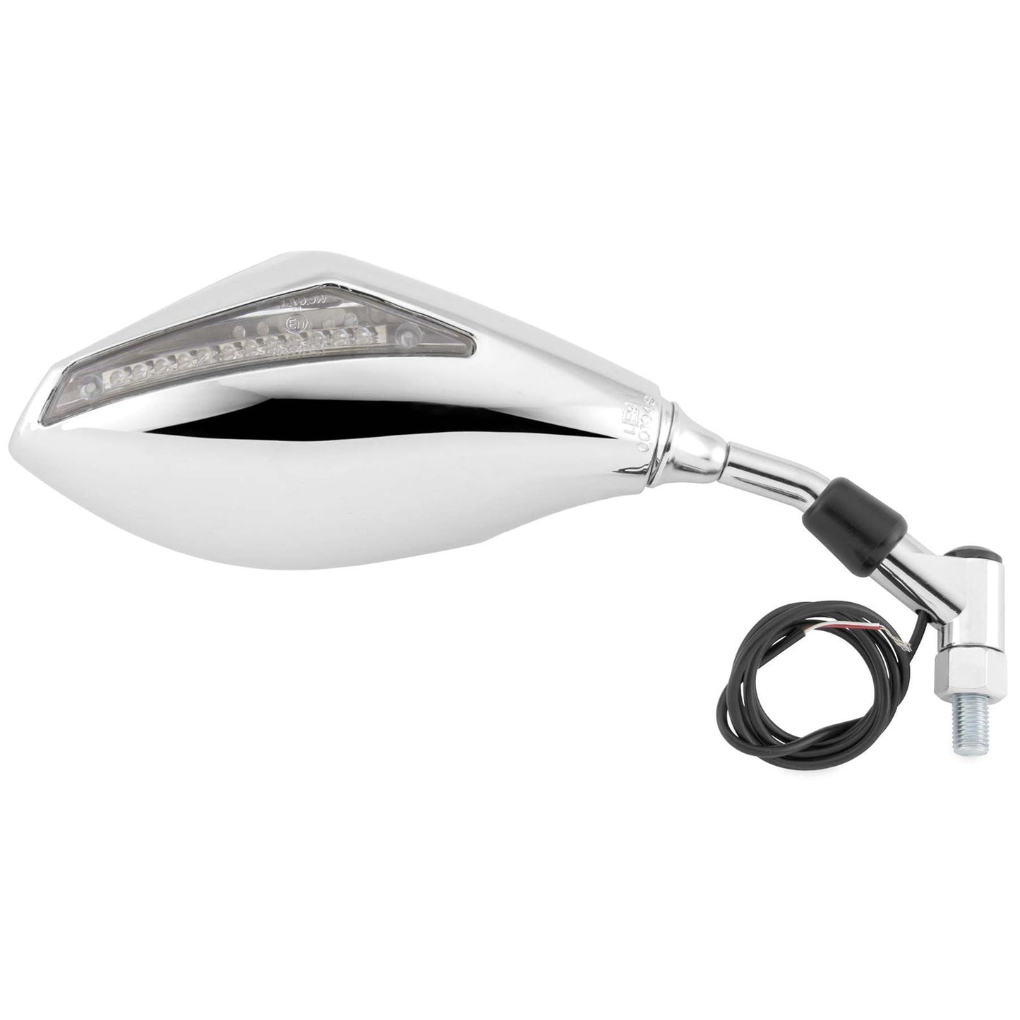 BikeMaster Mirror Set with LED Turn Signals - Chrome JY127 LED CHR_118092