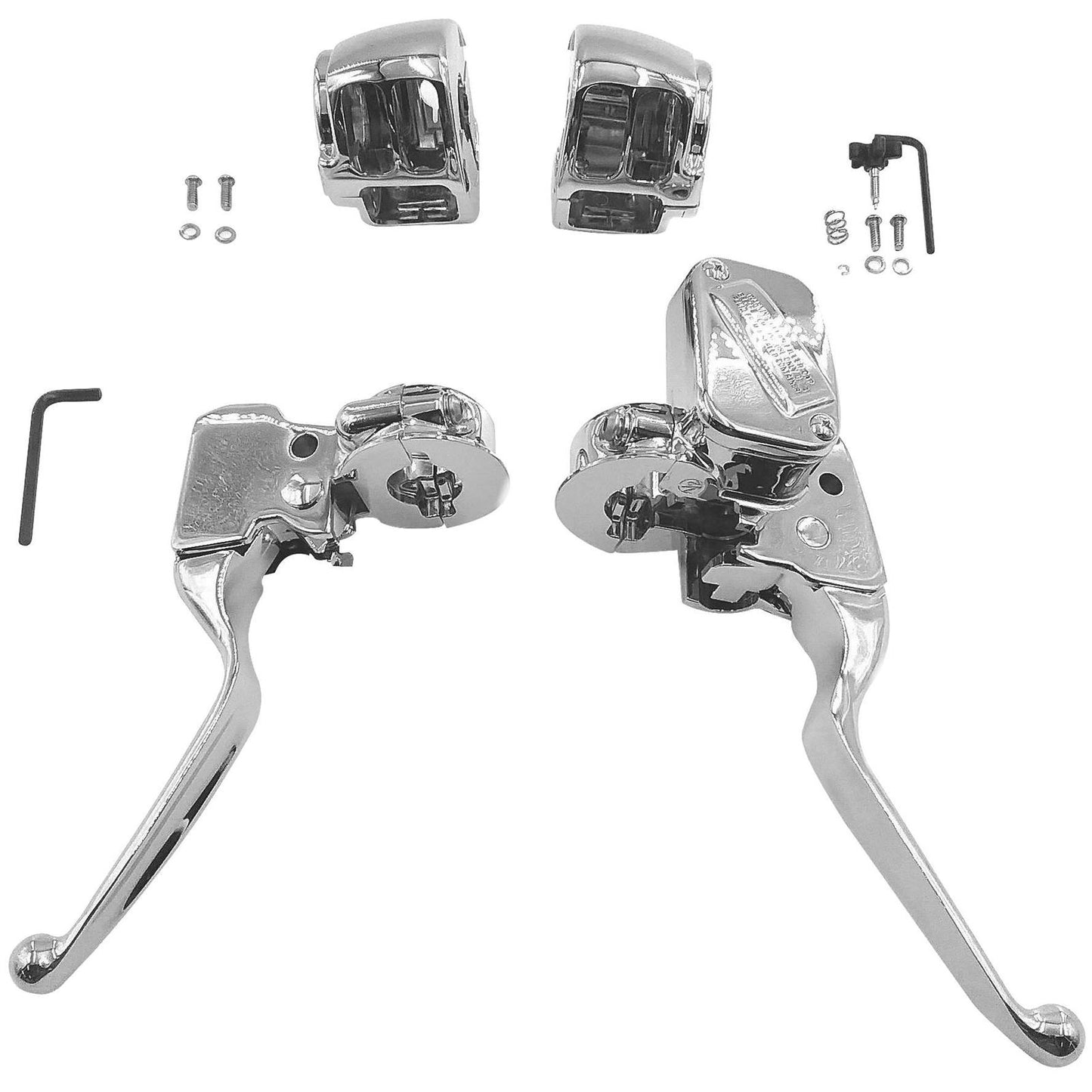Biker's Choice Handlebar Control Kit - Chrome 1/2" Bore [MPN: 53454]_118389