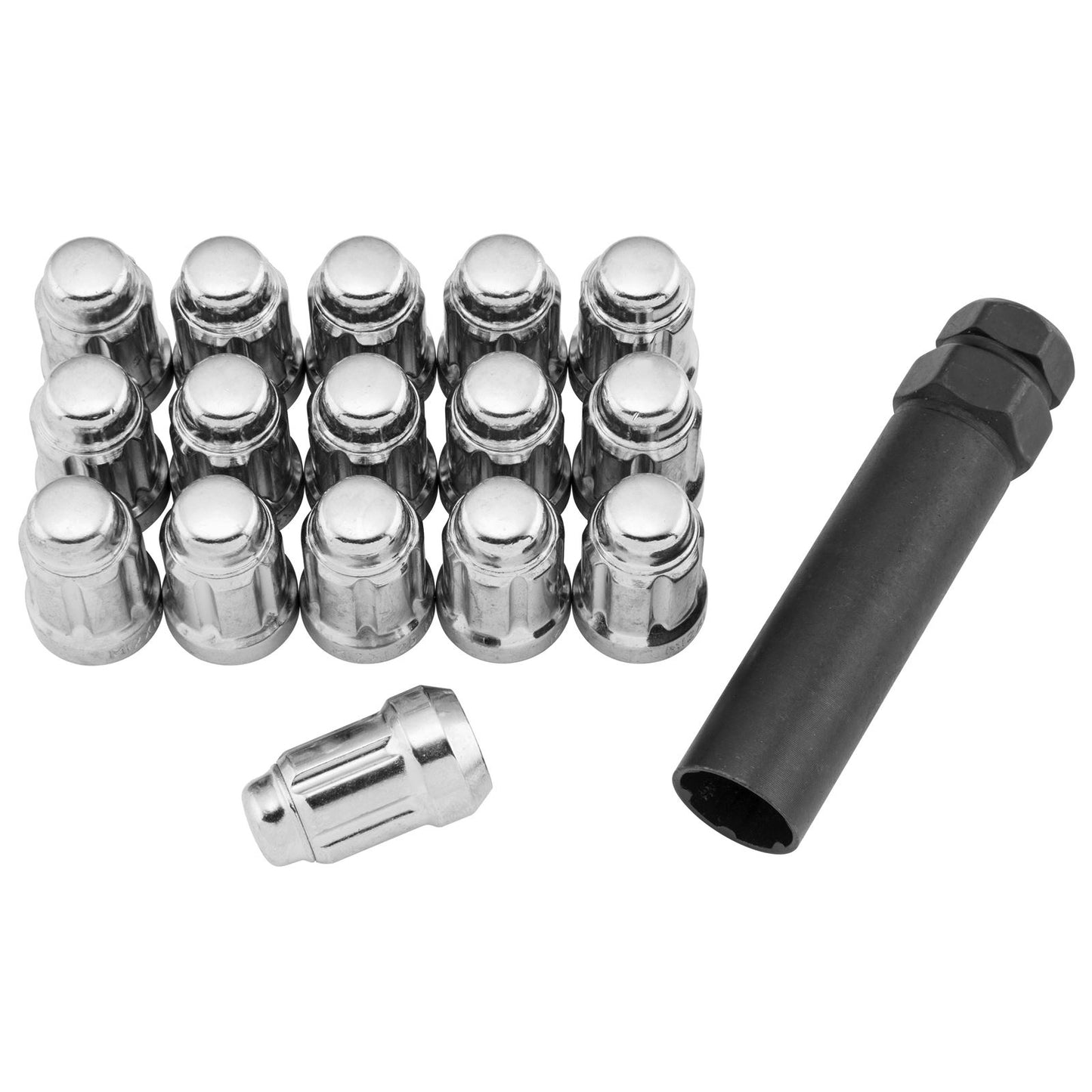 QuadBoss Spline Lug Nuts 12x1.25 Silver RT-GWSPM12125_119216