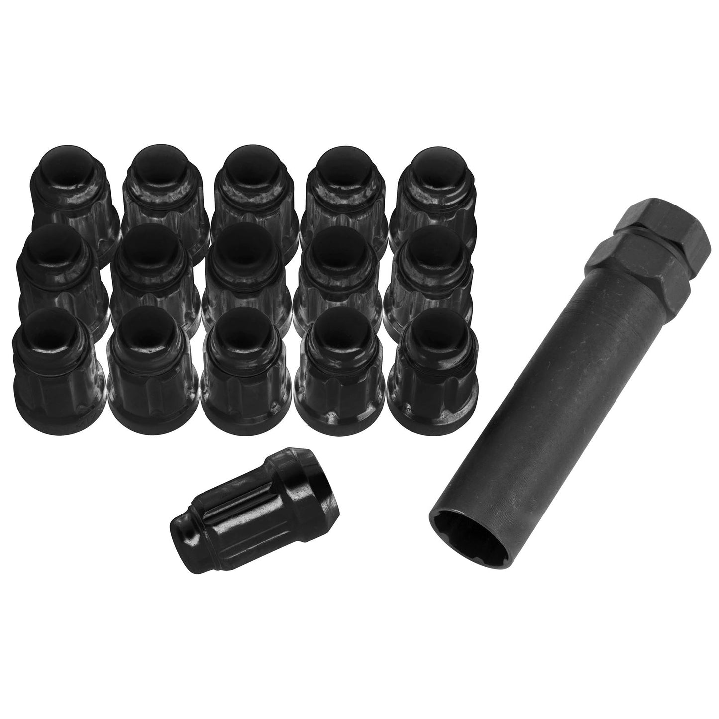 QuadBoss Spline Lug Nuts 12x1.5 Black RT-GWSPM12150-DB_119219