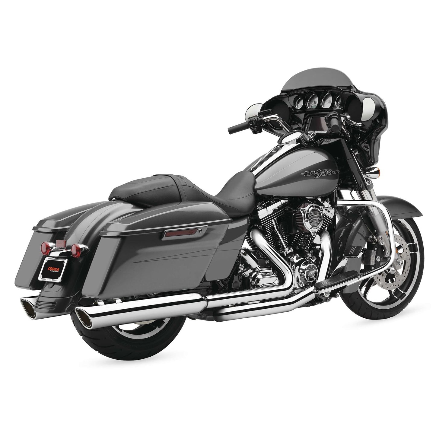 Cobra 909 4" Mufflers - Chrome - '95-'16 Bagger 6106_120476