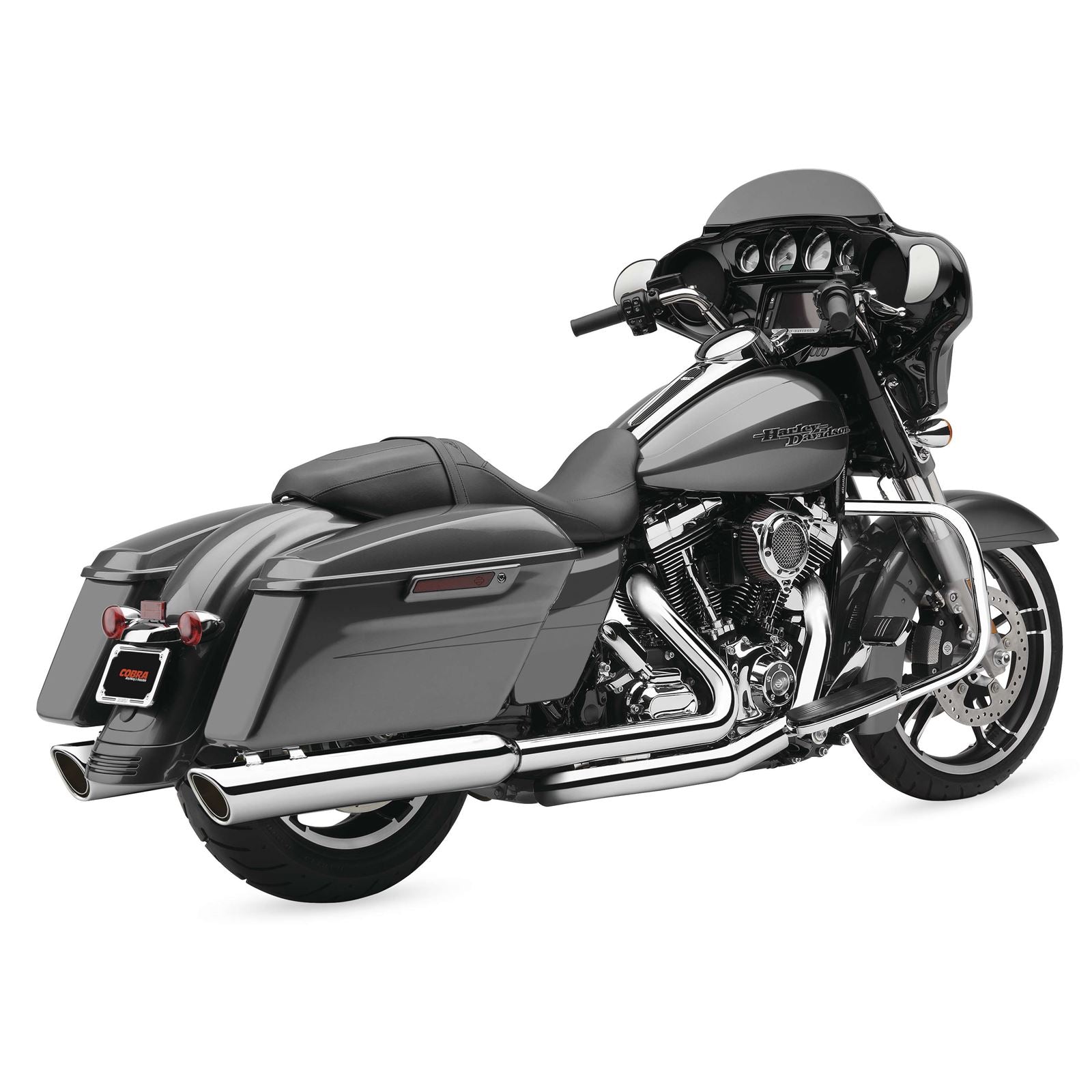 Cobra 909 4" Mufflers - Chrome - '95-'16 Bagger 6106_120476