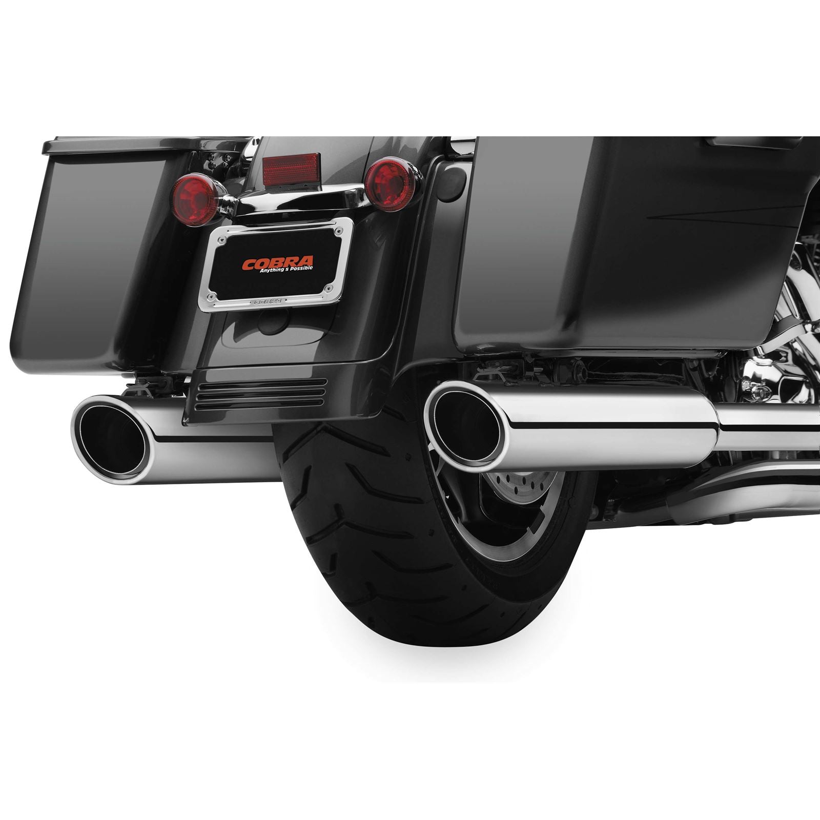 Cobra 909 4" Mufflers - Chrome - '95-'16 Bagger 6106_120477