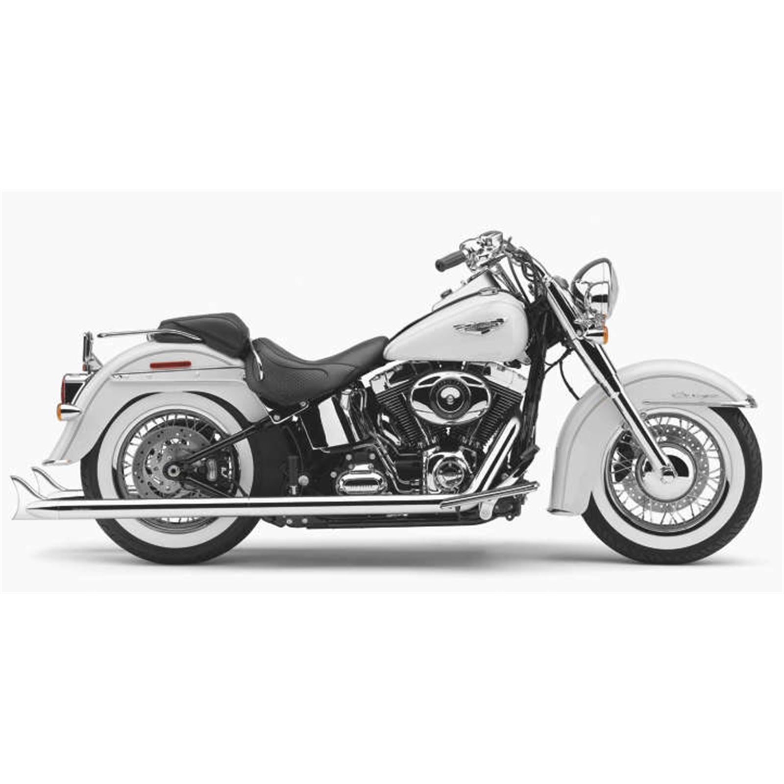 Cobra True Dual Exhaust - Fishtail  - '86-'06 Softail 6987_120490