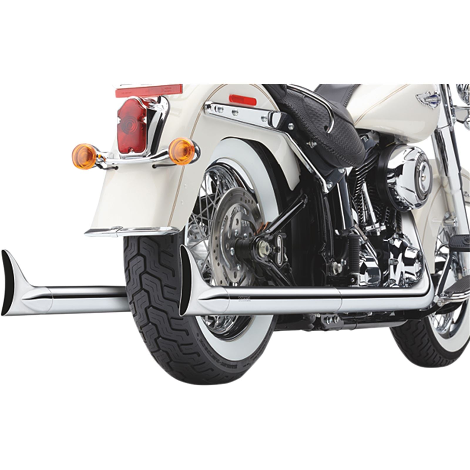 Cobra True Dual Exhaust - Fishtail  - '86-'06 Softail 6987_361482
