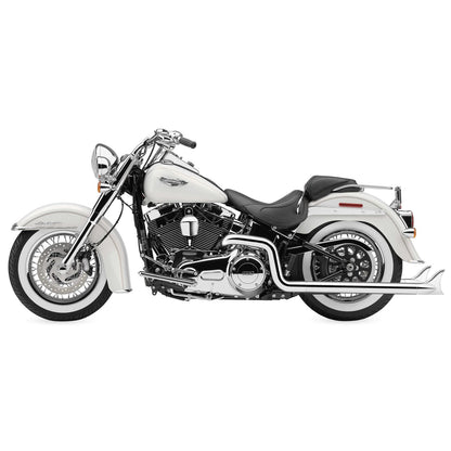 Cobra True Dual Exhaust - Fishtail - '12-'17 Softail 6989_120492