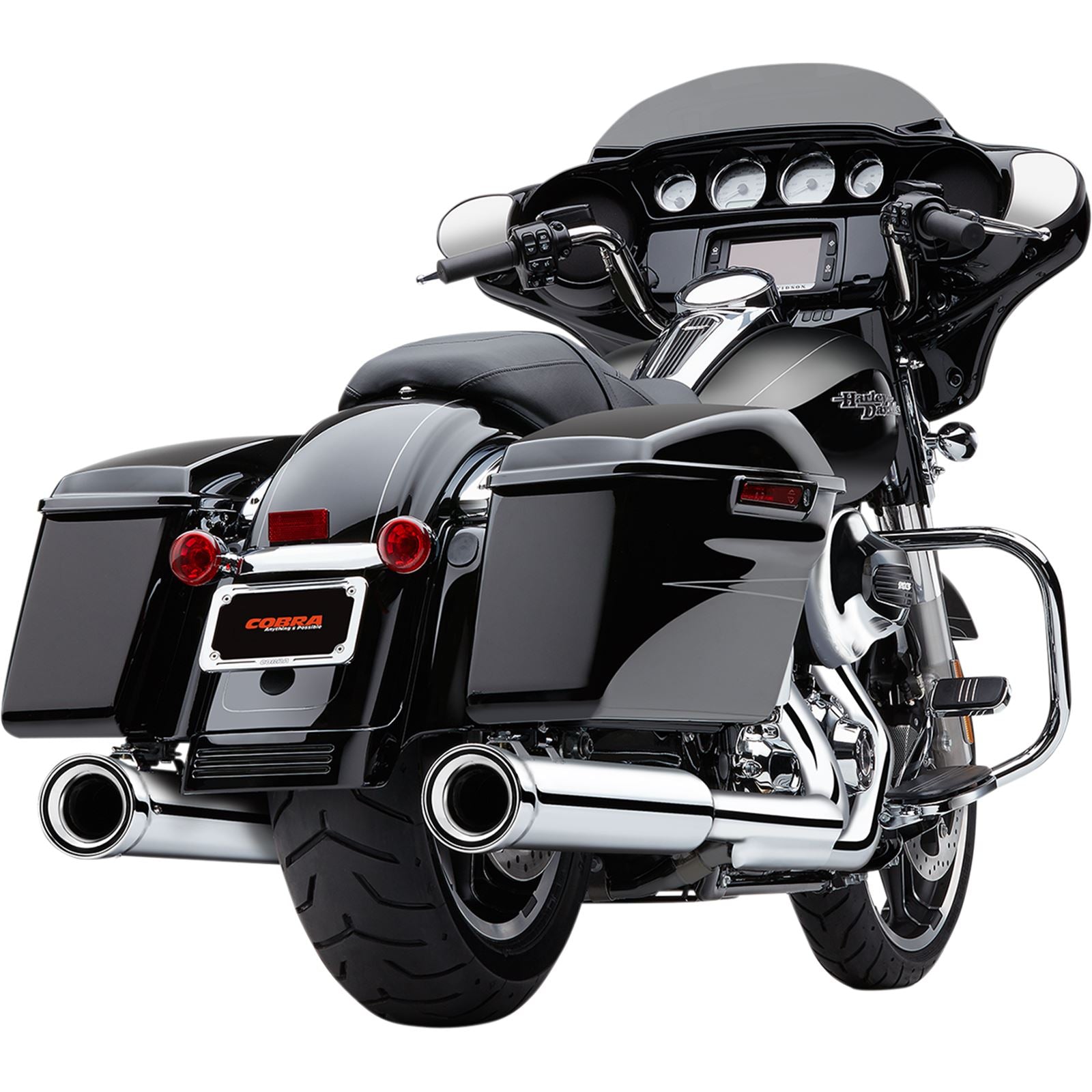 Cobra Neighbor Hater Mufflers - Chrome - '95-'16 Bagger 6107_361833