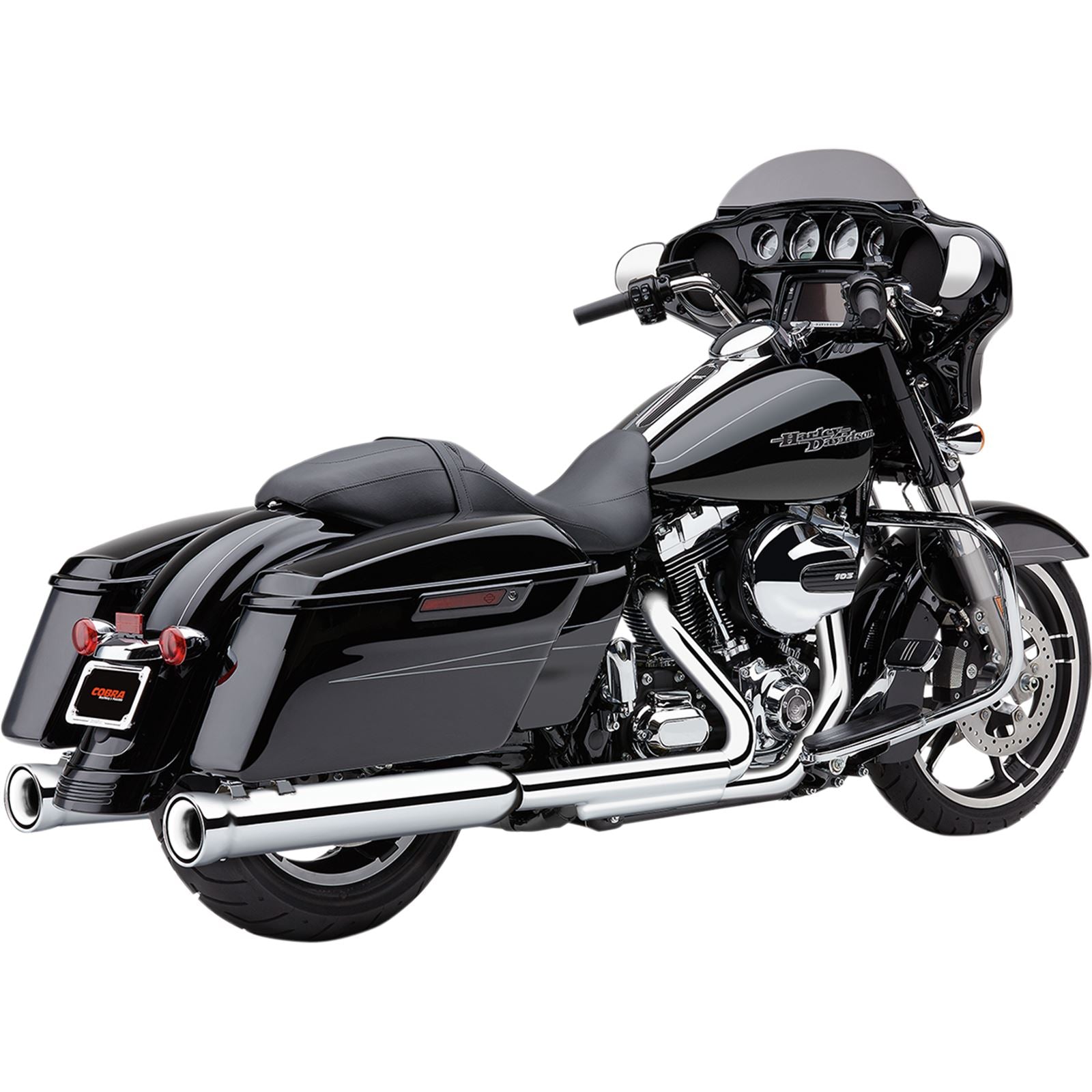 Cobra Neighbor Hater Mufflers - Chrome - '95-'16 Bagger 6107_361836