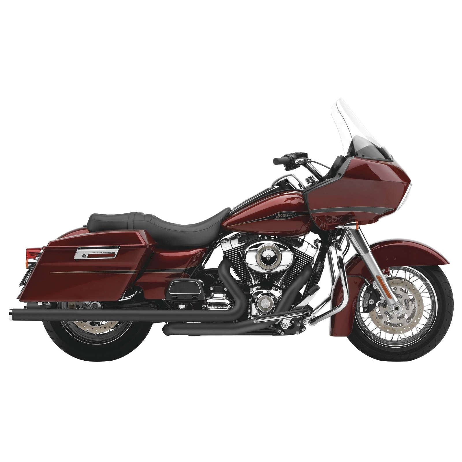 Cobra Dual Speedster Exhaust - Black - Billet Tip - For Harley'10-'16  6973B_120564