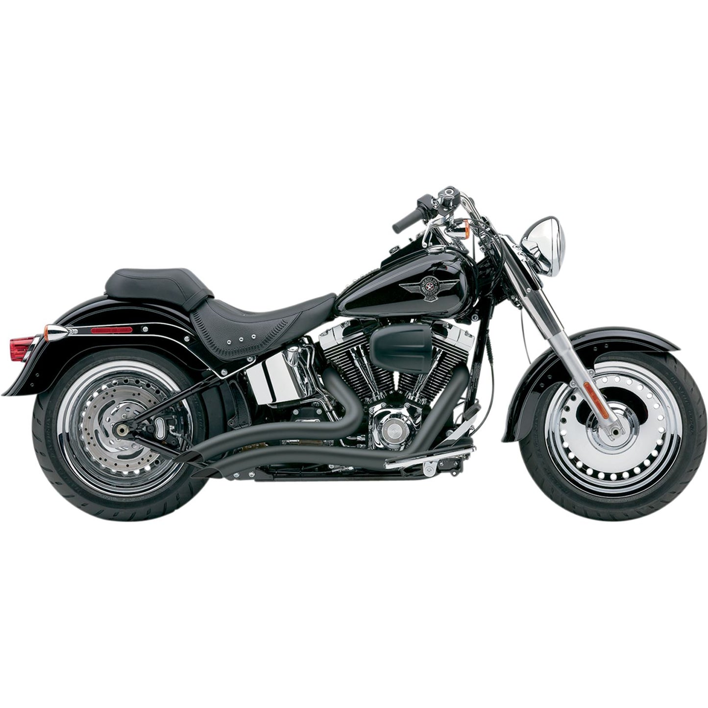 Cobra Speedster Swept Short Exhaust - Black - '07-'11 Softail 6224B_361428