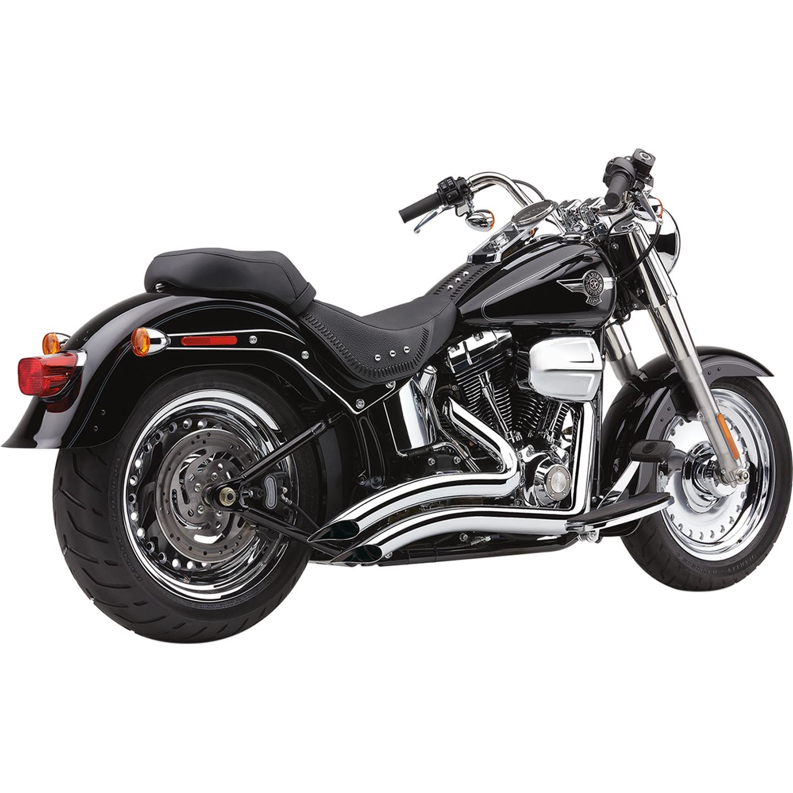 Cobra Speedster Swept Short Exhaust - Chrome - '12-'17 Softail 6225_361430