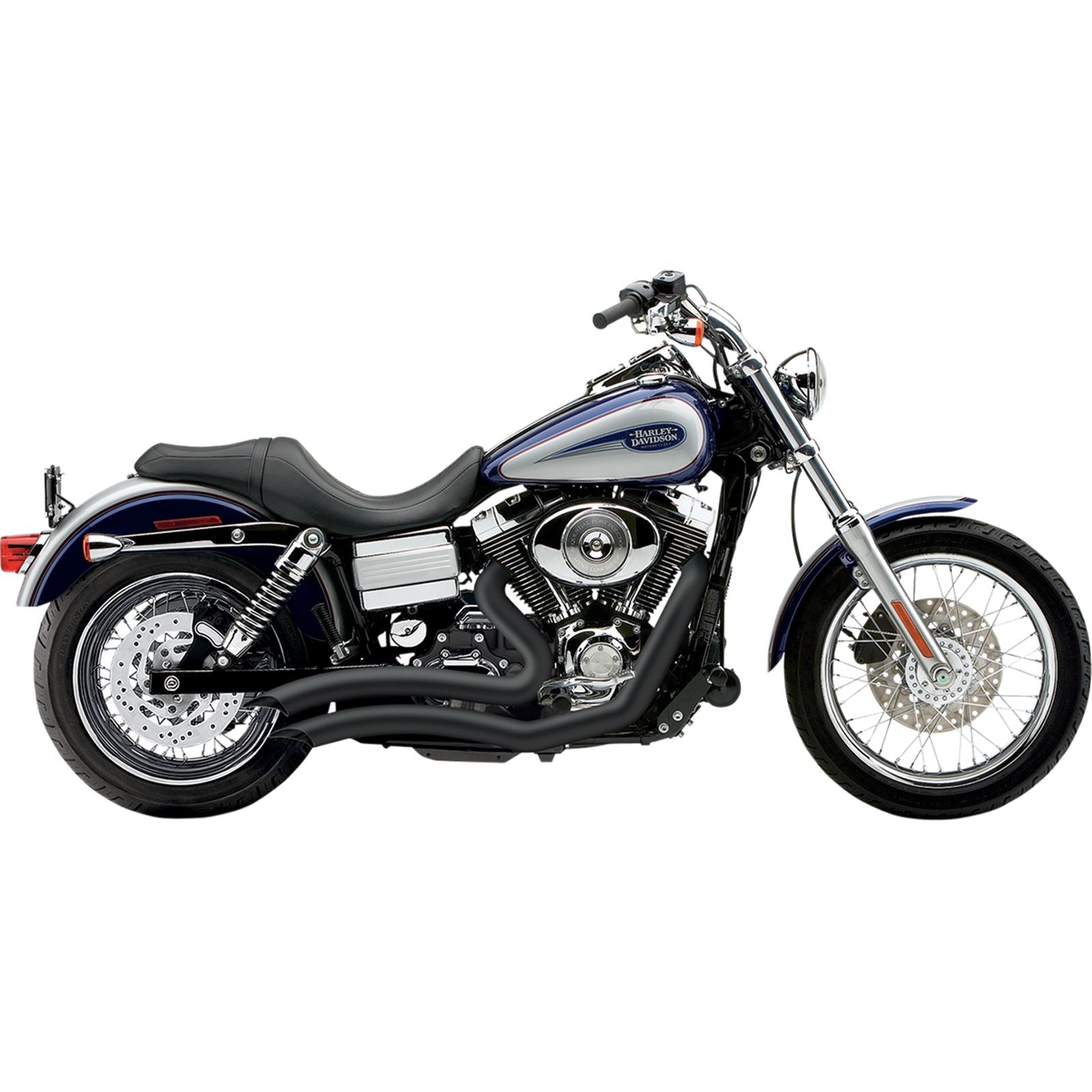 Cobra Speedster Swept Short Exhaust - Black - '12-'17 Dyna 6229B_361443
