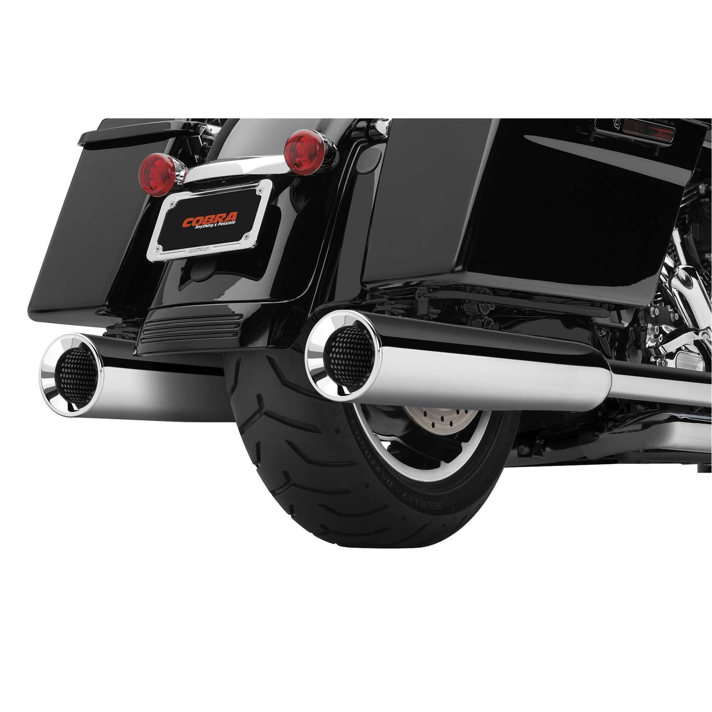 Cobra Powrflo Mufflers - Chrome - For Harley FLH FLT '95-'16  6215_120590