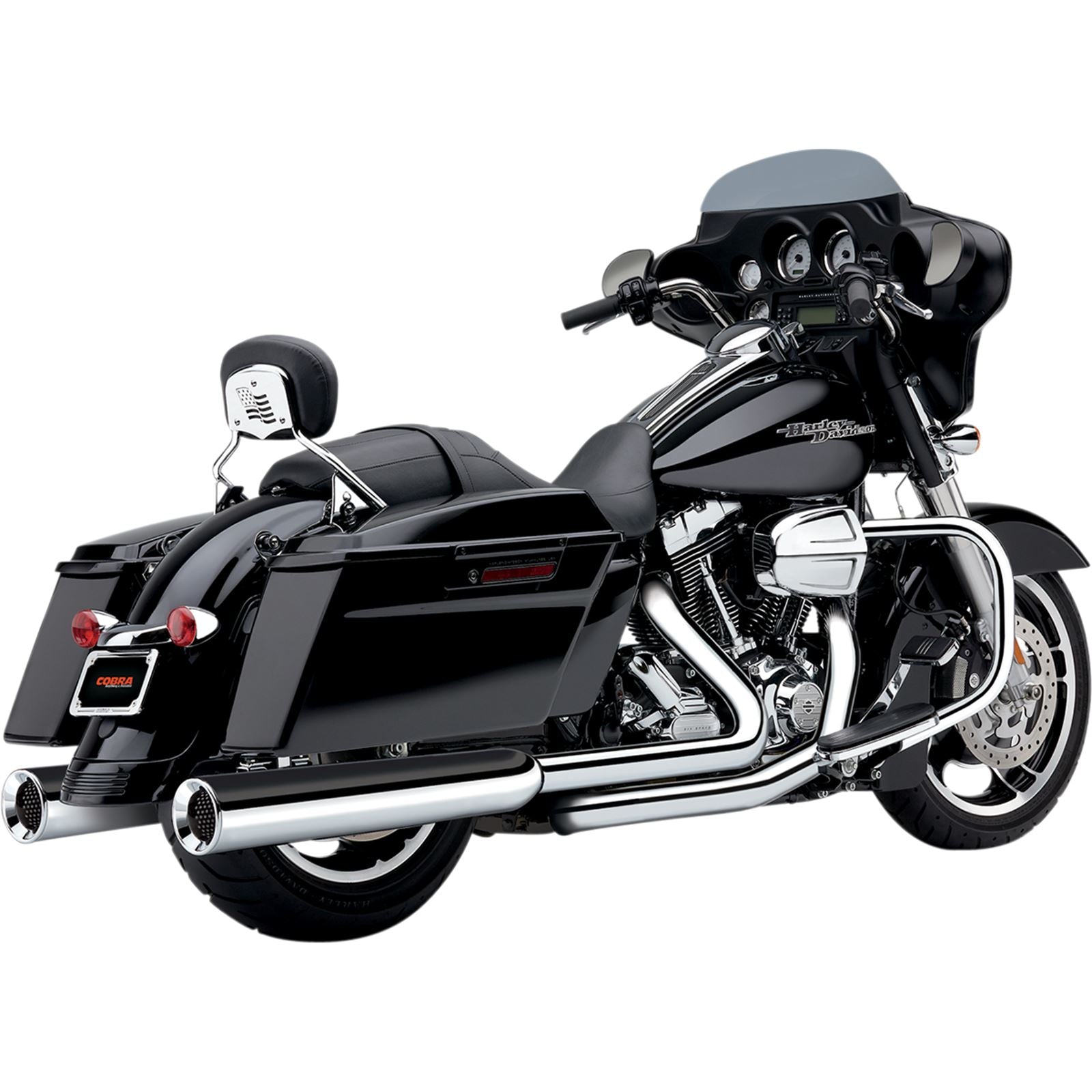 Cobra Powrflo Mufflers - Chrome - For Harley FLH FLT '95-'16  6215_361749
