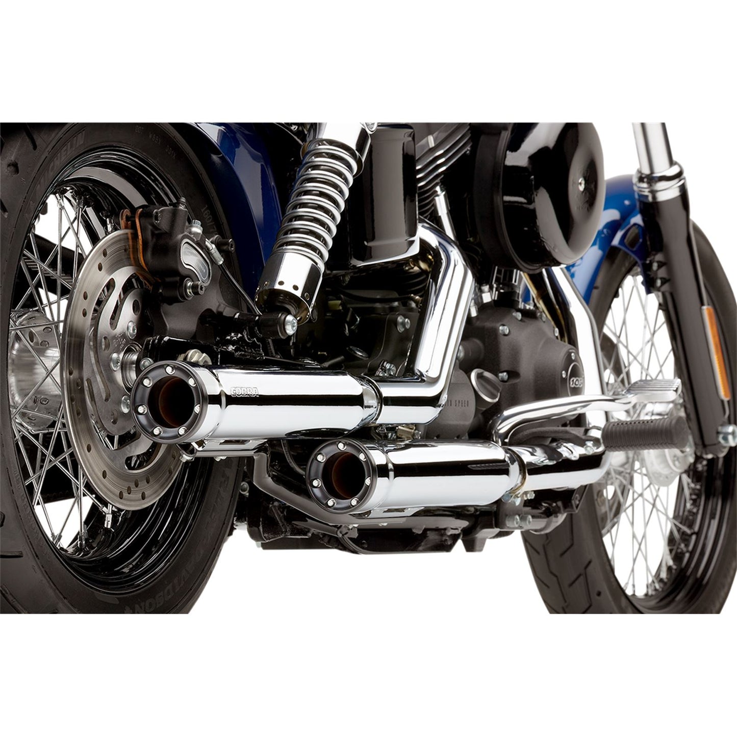 Cobra 3" RPT Mufflers - Chrome - '95-'17 FXD 6055_361801