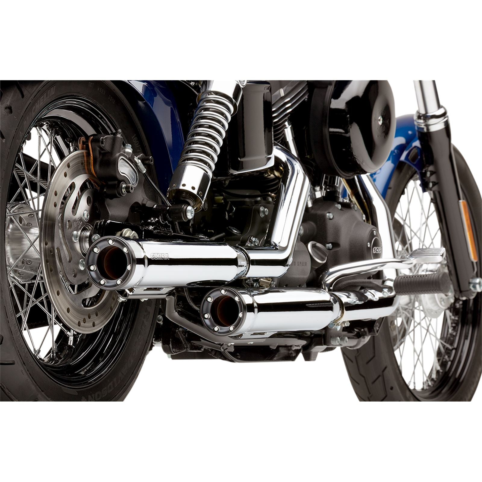 Cobra 3" RPT Mufflers - Chrome - '95-'17 FXD 6055_361801